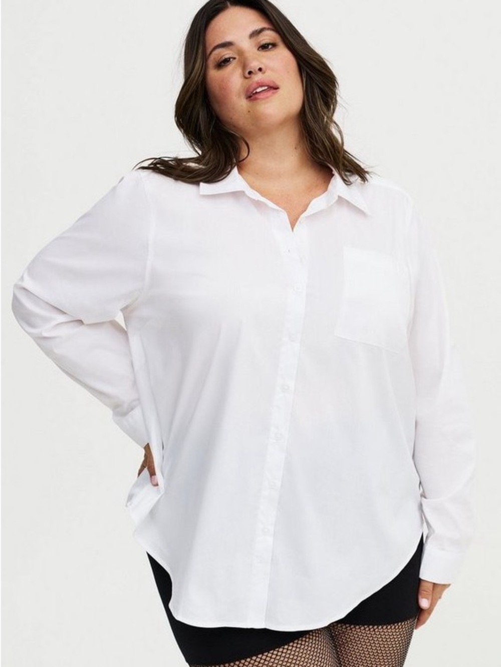 torrid Lizzie Poplin Button-Up Shirt